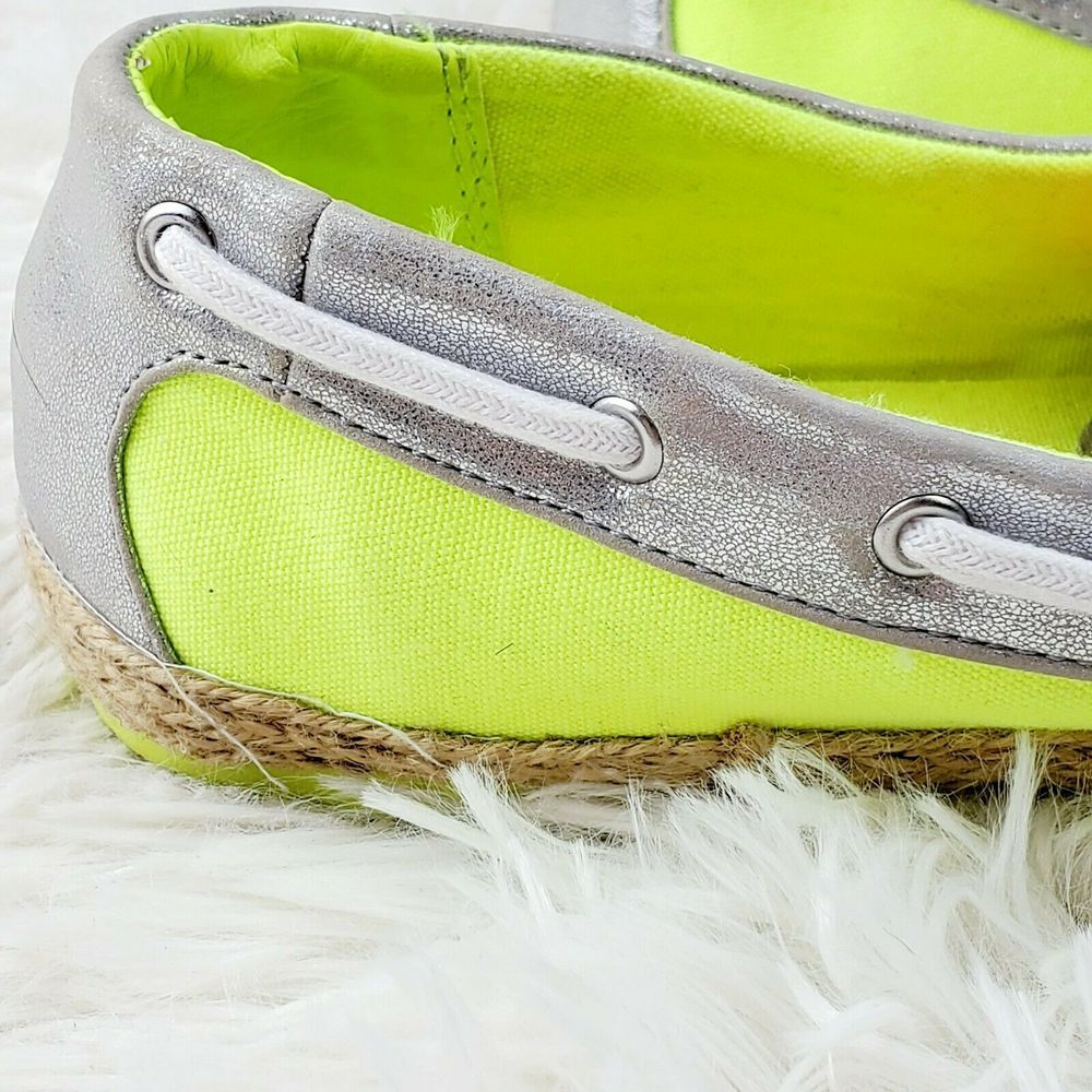 Sam Edelman Sebastian Neon Green Pink Loafers Sz 5 - Picture 6 of 6